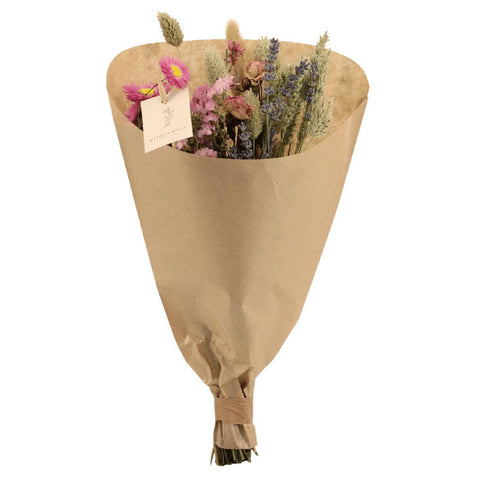 Meergroothandel 10Xfield Bouquet Pink - Luxe planten Droogboeket - 50Cm - Ø20